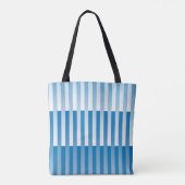 Tote Bag Motif Bleu Blanc rayé (Dos)
