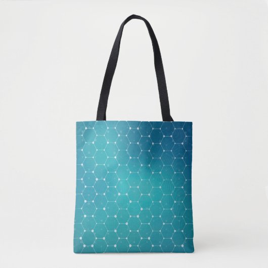 Tote Bag Motif bleu d'ADN de Teal (Devant)