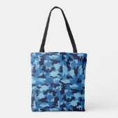 Tote Bag Motif bleu de camouflage d'armée (Dos)