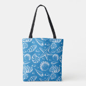Tote Bag Motif bleu de plage (Dos)