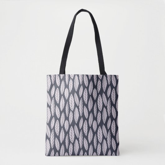 Tote Bag Motif bleu et blanc moderne (Devant)