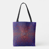 Tote Bag Motif bleu et rouge gras Fourre-tout (Dos)