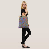 Tote Bag Motif bleu multicolore abstrait (Sur le modèle)