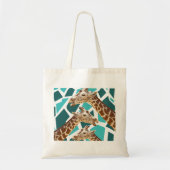 Tote Bag Motif bleu turquoise d'animal sauvage d'impression (Devant)