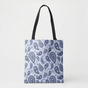 Tote Bag Motif Blue Paisley