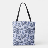 Tote Bag Motif Blue Paisley (Dos)