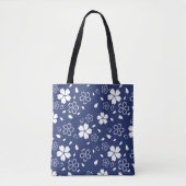Tote Bag Motif Blue Sakura (Devant)