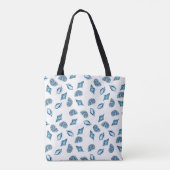 Tote Bag Motif Blue Sea Shells (Dos)