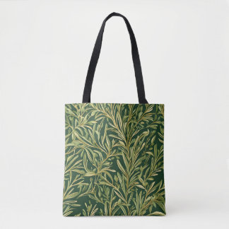 Tote Bag Motif botanique vert élégant à feuillage vintage