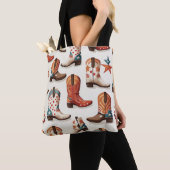 Tote Bag Motif bottes Cowboy (De près)