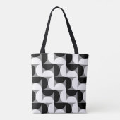 Tote Bag Motif Bowls du Moyen-siècle noir blanc (Dos)