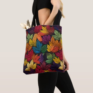 Tote Bag Motif brodé de automne