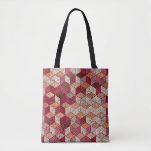 Tote Bag Motif brodé sans soudure. Bohème.