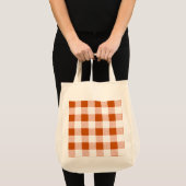 Tote Bag Motif Brown En vichy chèque (Devant (produit))