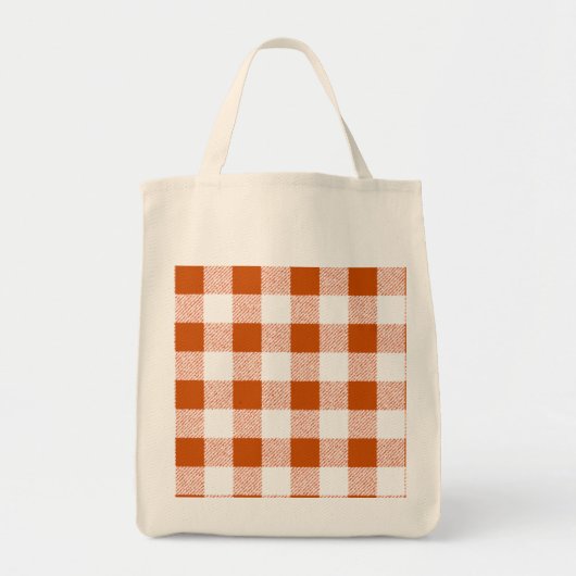 Tote Bag Motif Brown En vichy chèque (Devant)