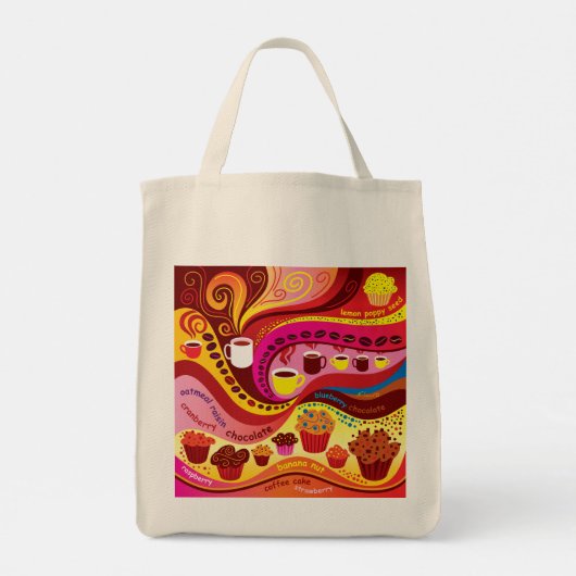 Tote Bag Motif Café et Muffins (Dos)