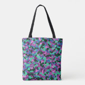 Tote Bag Motif CAMO TURQUOISE (Dos)