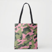 Tote Bag Motif Camouflage de l'armée verte rose du pays (Devant)