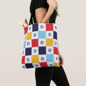 Tote Bag Motif Carré coloré des yeux grecs (De près)