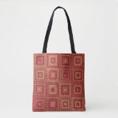 Tote Bag Motif Carré Red Granny (Devant)