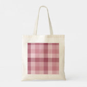 Tote Bag Motif carreau gingham rose (Dos)