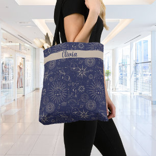 Tote Bag Motif céleste Navy personnalisé