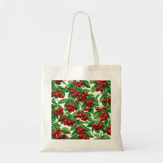 Tote Bag Motif Cerise (Devant)