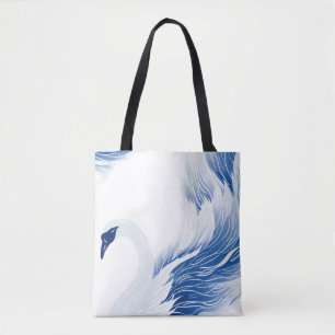 Tote Bag Motif chinois des ailes cygne