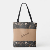 Tote Bag Motif circulaire Brown et beige rétro (Dos)