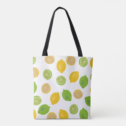 Tote Bag Motif citron et citron vert (Dos)