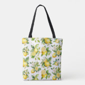 Tote Bag Motif citron, Fleurs de citron, Feuilles, Citrus (Dos)