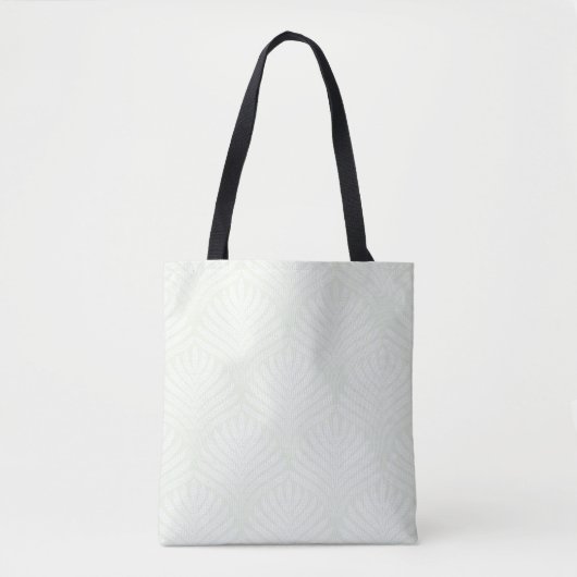 Tote Bag Motif classique de feuillage dans le blanc et le (Devant)