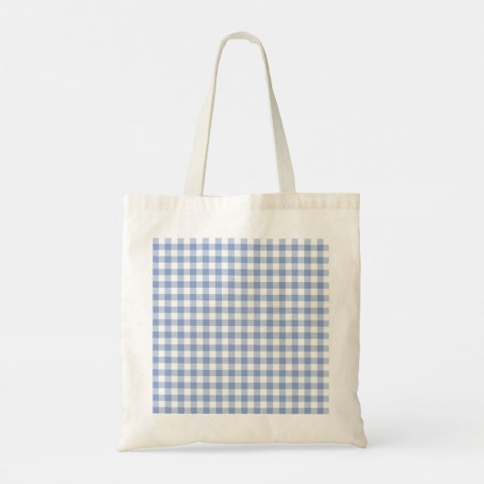 Tote Bag Motif classique En vichy bleu coché (Dos)