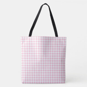 Tote Bag Motif classique Pastel Pink En vichy Check