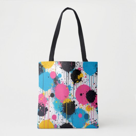 Tote Bag Motif coloré abstrait (Devant)