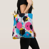 Tote Bag Motif coloré abstrait (De près)