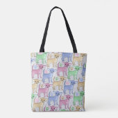 Tote Bag Motif coloré d'amant de chiwawa (Dos)