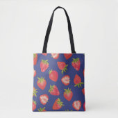 Tote Bag Motif coloré de fraise (Devant)