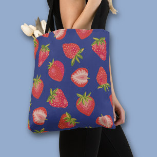 Tote Bag Motif coloré de fraise