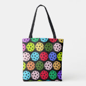 Tote Bag Motif coloré de Pickleball (Dos)