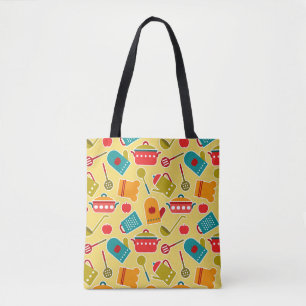 Tote Bag Motif coloré des ustensiles de cuisine