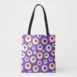 Tote Bag Motif coloré Halloween Eyeballs