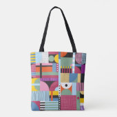 Tote Bag Motif coloré scandinave (Dos)