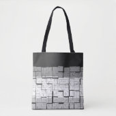 Tote Bag Motif cool noir blanc gris (Devant)
