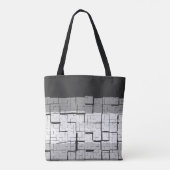Tote Bag Motif cool noir blanc gris (Dos)