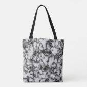 Tote Bag Motif cool noir et Marbre blanc (Dos)