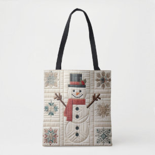 Tote Bag Motif courbé de Snowman