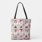 Tote Bag Motif courbé des Snowmen (Dos)