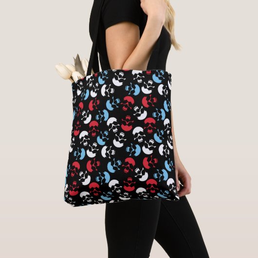 Tote Bag Motif crâne multicolore (De près)