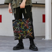 Tote Bag Motif créatif de noms colorés